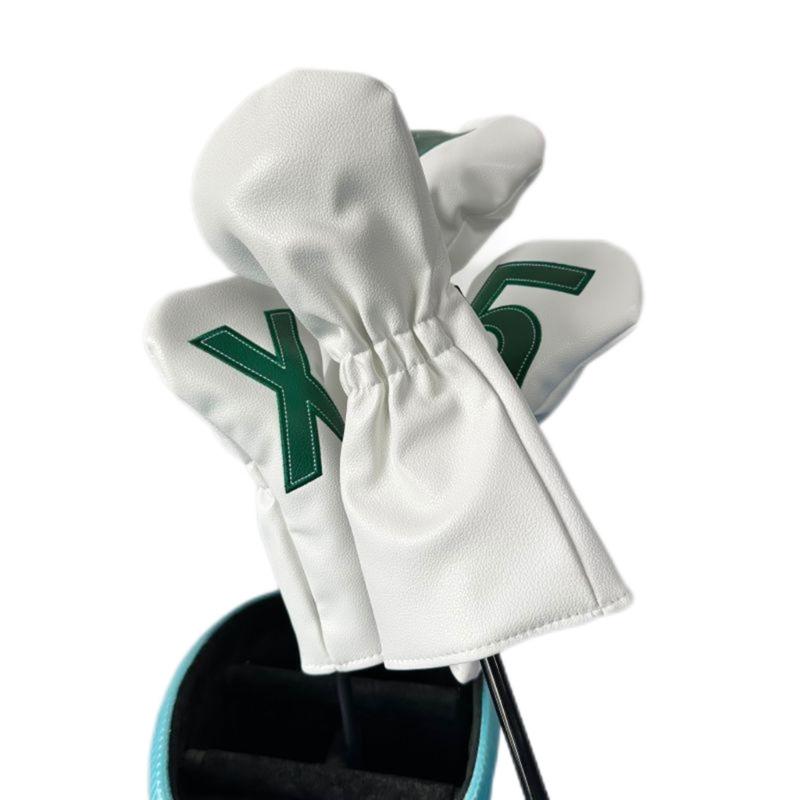 4Pcs PU Golfs Mallet Putter Headcover Golfs Club Head Cover Golfs Men Women Golfs Driver Golfs Club Cover Iron Headcover