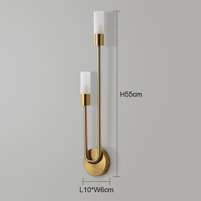 

Современные светодиодные настенные светильники в скандинавском стиле с длинной полосой настенного бра для дома, отеля, лестницы, спальни, прикроватные светильники для гостиной, украшения No bulb золотой