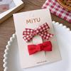 2pcs Red Color Baby Girl Hair Clip Christmas Series Bow Floral Children's BB Clip Cute Hair Accessories Sweet Hair Clip