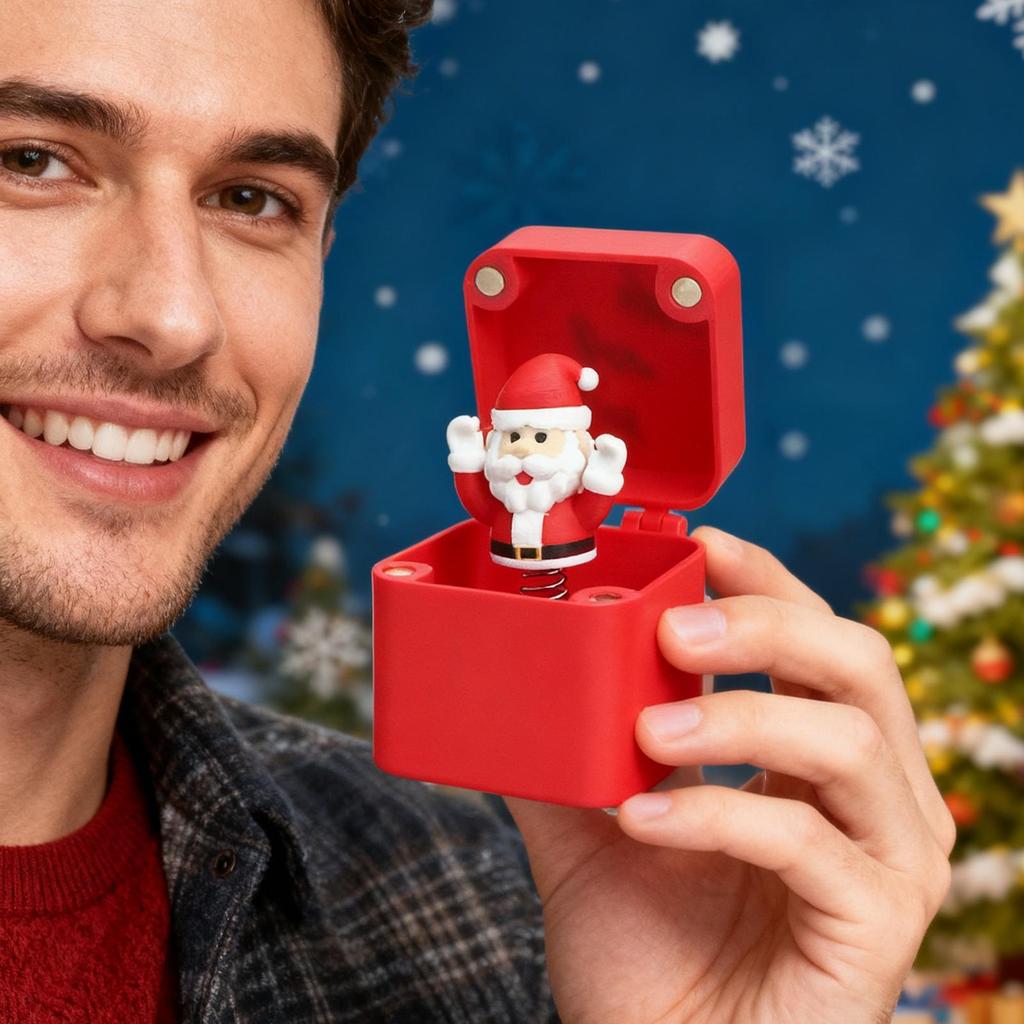 Christmas Themed S-urprise Box Christmas Decorations Hilarious Santa Claus Gift Box Kids Money Box Gag Toys For Holiday Party