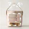Large Capacity Portable Lunch Box Bag Solid Insulated Picnic Bag Waterproof Hand-Held Hand Bag For Students Workers