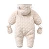 Winter Childrens Thickened Down  Bodysuit Baby Clothes Warm Hooded Fleece Jumpsuit