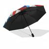 1pc Garfield Christmas Edition Automatic Opening Umbrella, Portable Three-Fold Design, 8-Bone Iron Frame Outdoor Umbrella, Perfect Holiday Gift for Fa