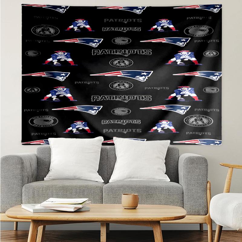 Patriots Team Spirit Tapestry Hanging for Bedroom,Livingroom, Playroom,Decor Art Room Wall Tapestry Holiday and Birthday Gifts