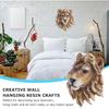 ULTNICE Rustic Resin Lion Head Wall Hanging Decor: Animal Head Wall Sculpture for Bedroom, Living Room, and Indoor Spaces