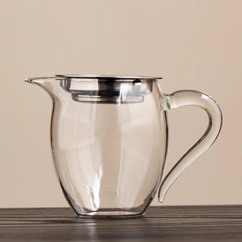 Shangqi Glass Fairness Cup with Integrated Tea Strainer
