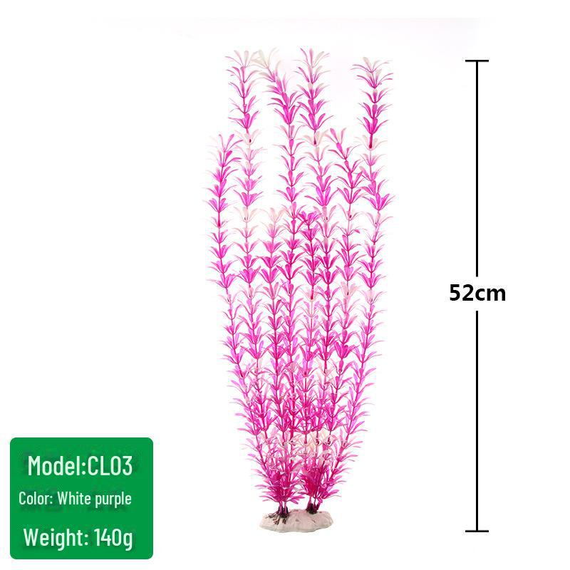 Fish Tank Scenic Background with Decorative Artificial Water Plants, 50cm High