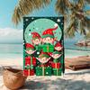 Ultra-Soft Beach Towel with Christmas Santa Claus Theme,Ideal for Pool - Camping, Diving - Perfect Travel Essential, Vibrant Beach Towel.