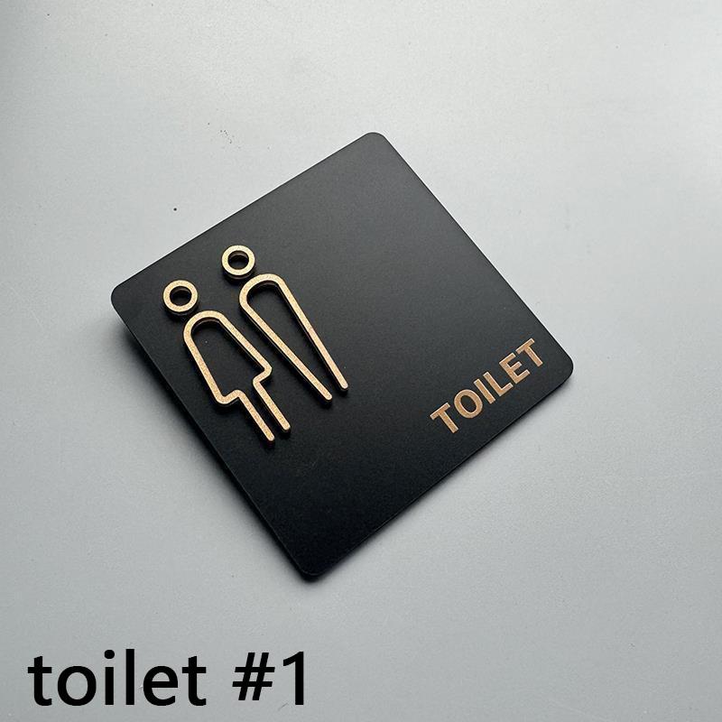 12x12cm Δημιουργική Σήμανση Τουαλέτας Σήμανση Μπάνιου Ανδρών και Γυναικών Ακρυλικό Σήμανση Πόρτας Δημόσιας Τουαλέτας Σημάδια Υπενθύμισης Τουαλέτας Ξενοδοχείου