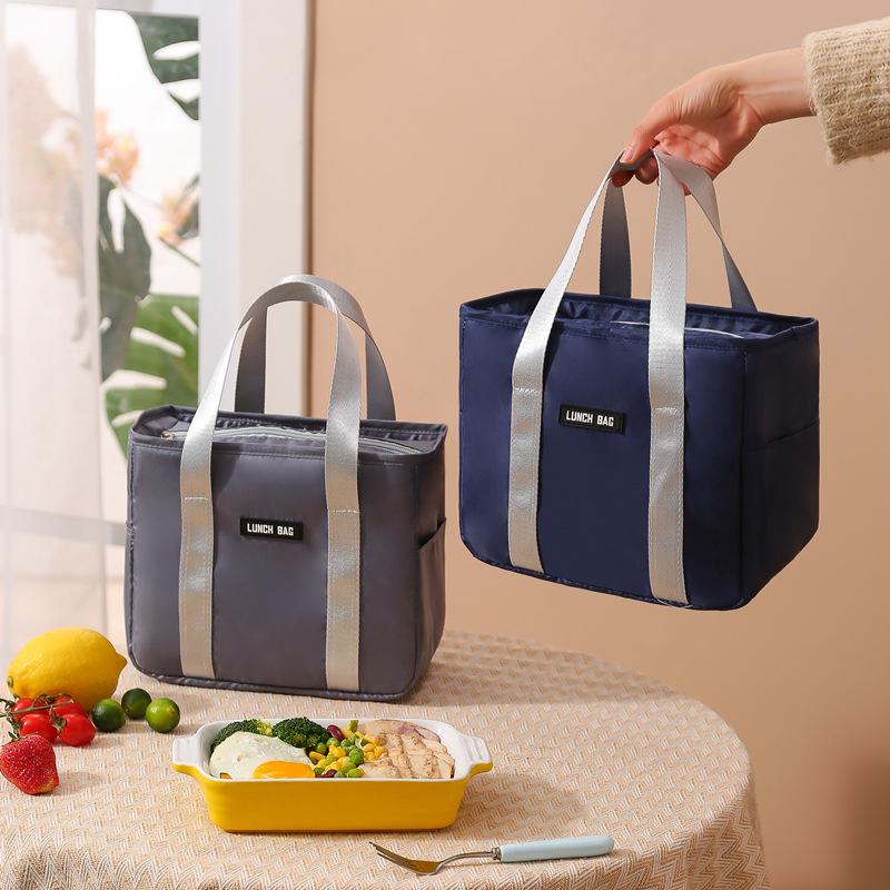 Cationic Waterproof Insulated Large Lunch Bag with Ice Pack for Picnics and Travel