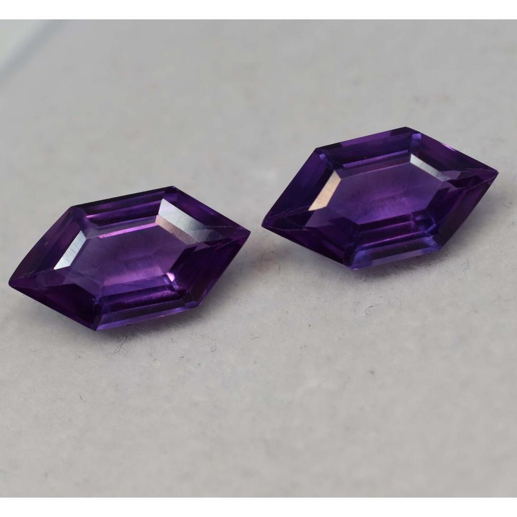 Purple Tanzanite Loose Gemstone 16 Ct Fancy Shape Pair for Jewelry Making and Gem Collections