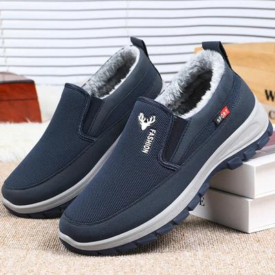 Męskie casualowe sneakersy antypoślizgowe oddychające buty tenisowe dla mężczyzn zimowe ciepłe wsuwane mokasyny miękka podeszwa komfort męskie buty do jazdy nowe