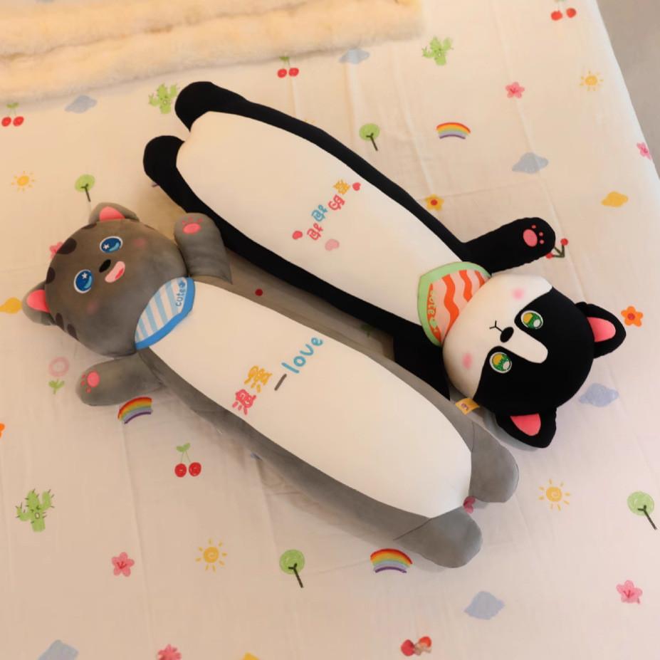 Bib Cat Husky Plush Toy Pillow Animal Stuffed Doll Bedroom Decoration Gift Kids