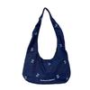 Large-capacity canvas bag women's new spring and summer casual versatile college style one-shoulder messenger tote bag