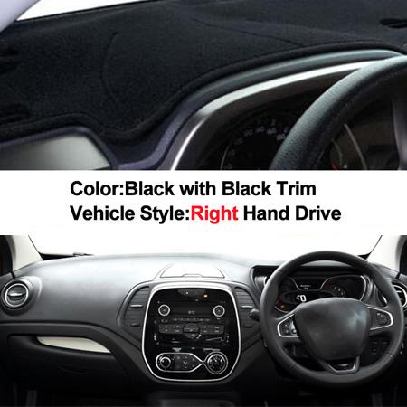 2 Layers Car Inner Dashboard Cover Dashmat Pad Carpet Dash Sun Shade For Renault Captur 2014 2015 2016 2017 2018 2019 LHD RHD