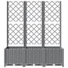 Vidaxl Garden Planter With Trellis, Light Grey, 120X40X136 Cm, Pp