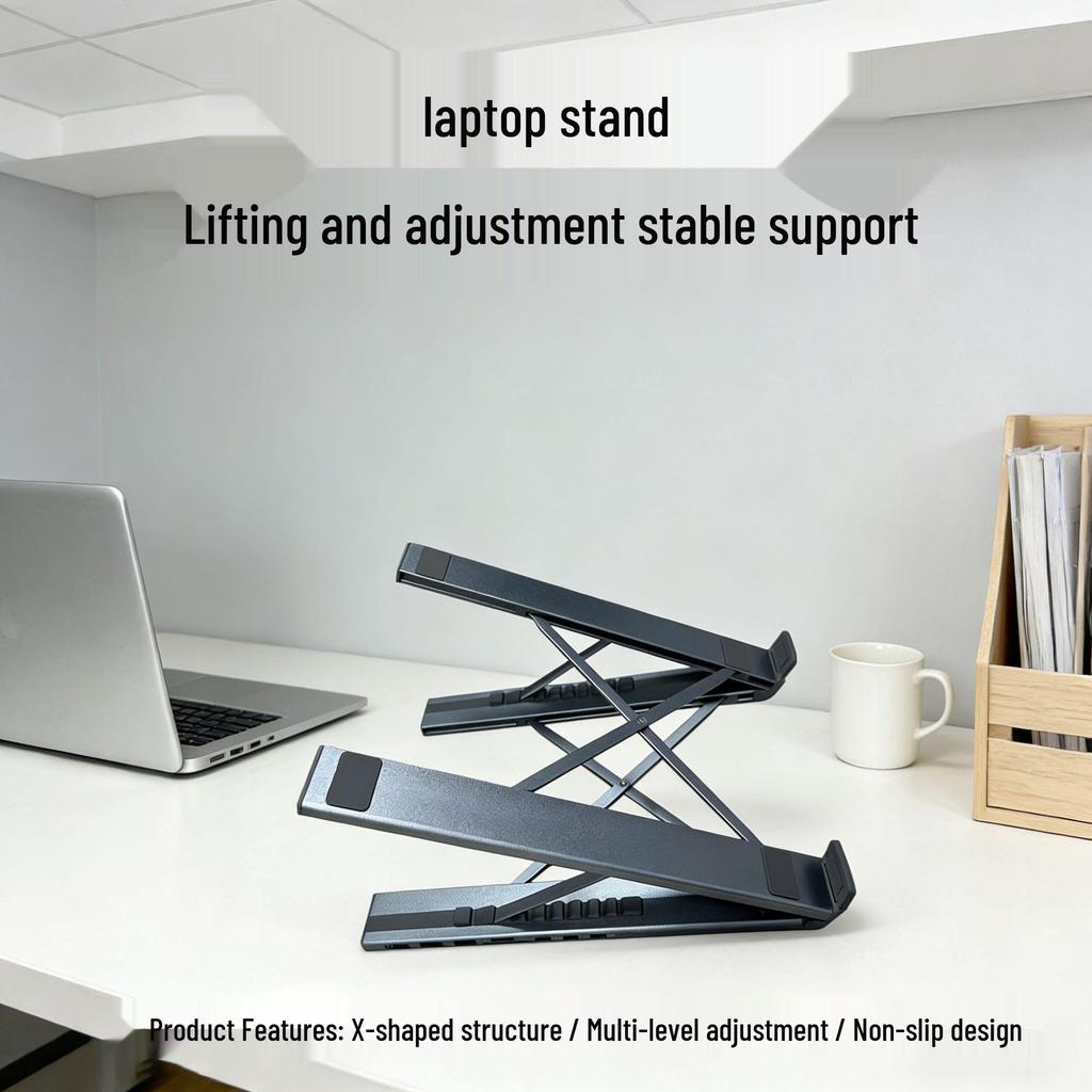 Foldable Aluminum Laptop & Desktop Stand with HUB Docking Station