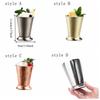 Durable Stainless Steel Rolled Mint Julep Cup 350ml Gold Cocktail Mug Silver Mint Julep Mug Kitchen