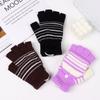 USB Winter Full&Half Finger Gloves Knitted Mitten Electric Heating Gloves Heated Gloves