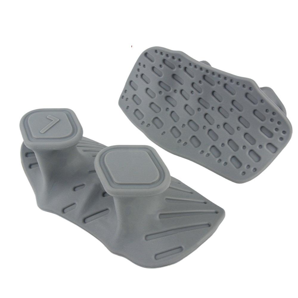 1 Pair Ergonomic Weight Lifting Grips Elastic Honeycomb-shaped Workout Gym Gloves Soft Anti-slip Silicone Palm Grips Pull-ups