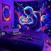 NYZE Astronaut Space Tapestry for Bedroom, Glow In the Dark Room Decor Wall Tapestries, Cool Galaxy Planet Wall Hanging, Wall Ha