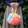 Musubi Furoshiki 100 Hime Musubi Aqua Drop Adeline Klam Pfingstrose Orange 100 cm Polyester wasserabweisend