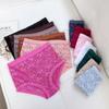 FINETOO 1Pc Summer Sexy Ultra-thin Lace Perspective Panties Women High Waist Lace Floral Underwear Female Breathable Intimates Lingerie