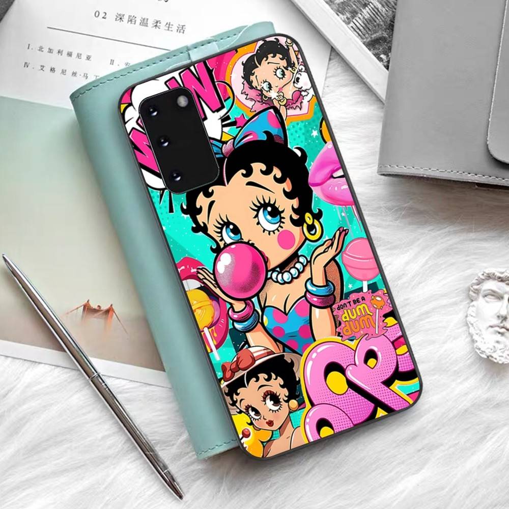 Cartoon B-Betty B-Boop Phone Case For Samsung S 24 Fe 25 Ultra Plus 20 Lite 21 30 22 23 24 22 Ultra 5G Fundas