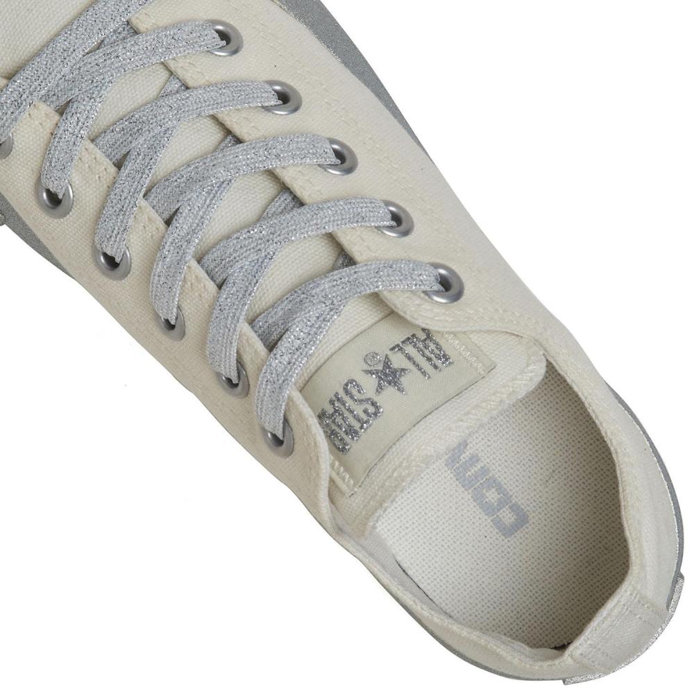 Converse All Star Plts Glitter Bottom Ox 31314220 White Silver