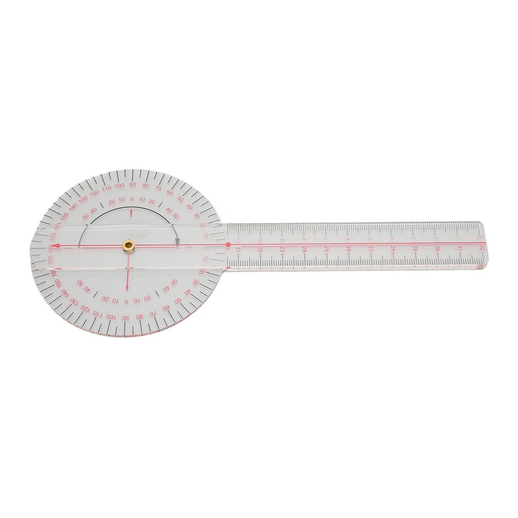 Kleines Gelenk-Goniometer, 360 Grad, klare Skala, Knie, Ellbogen, Finger, Goniometer-Werkzeug, transparent