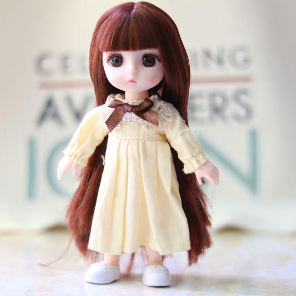 With Clothes Mini Girl Doll with Clothes 13 Movable Joints Movable Joints Mini Girl Doll Girl Gift