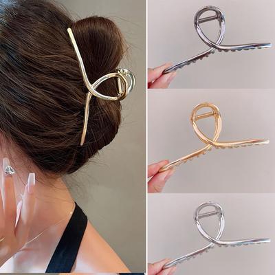 Übergroße Metallklaue für Frauen, modische geometrische Haarnadeln, Kreuz-Haarspange, Haarspangen, Mädchen, Stirnband, Haarschmuck