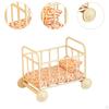 1/12 Dollhouse Baby Bed Miniature Furniture Room Realistic Photo Props with Mattress for DIY Model
