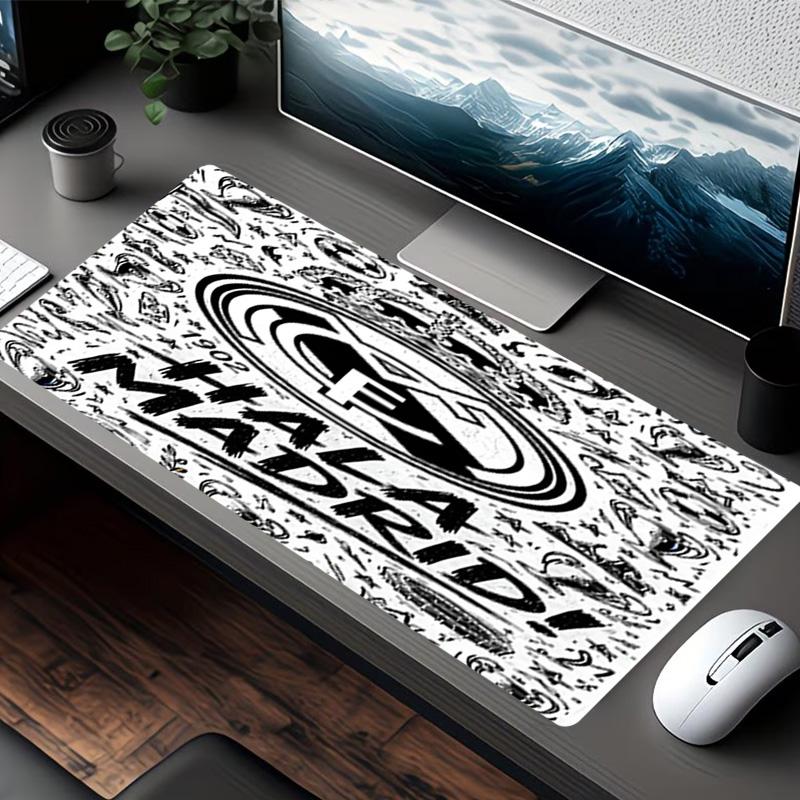 Football team Madrid Print Mouse Pad, for Keyboard Pad Laptop PC Mat for Office Home Use, Desk Decor, Perfect Birthday Gift for Gamers