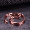 Ikuinen Magnetic Pure Copper Bracelets for Women Cubic Zirconia Chain Link Solid Metal High Magnet Jewelry