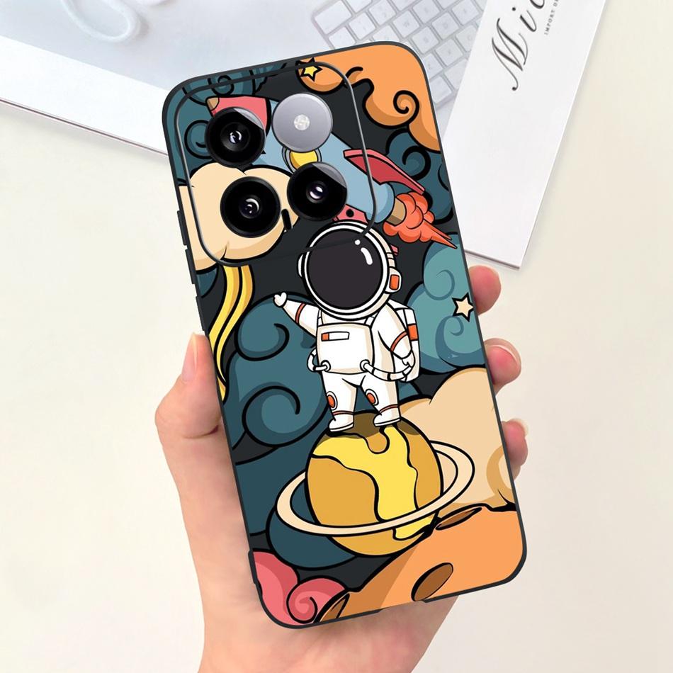 For Xiaomi 14 Phone Case Xiaomi Mi 14 5G Mi14 2024 Cute Cat Cartoon Jelly Silicon Soft Protective Back Cover