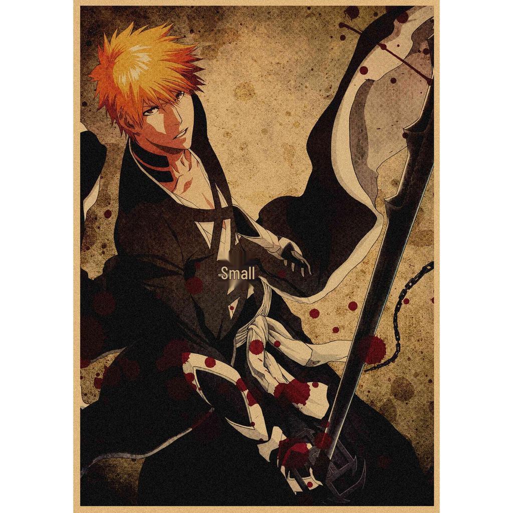 Bleach Anime Retro Kraft Paper Poster Wall Decoration