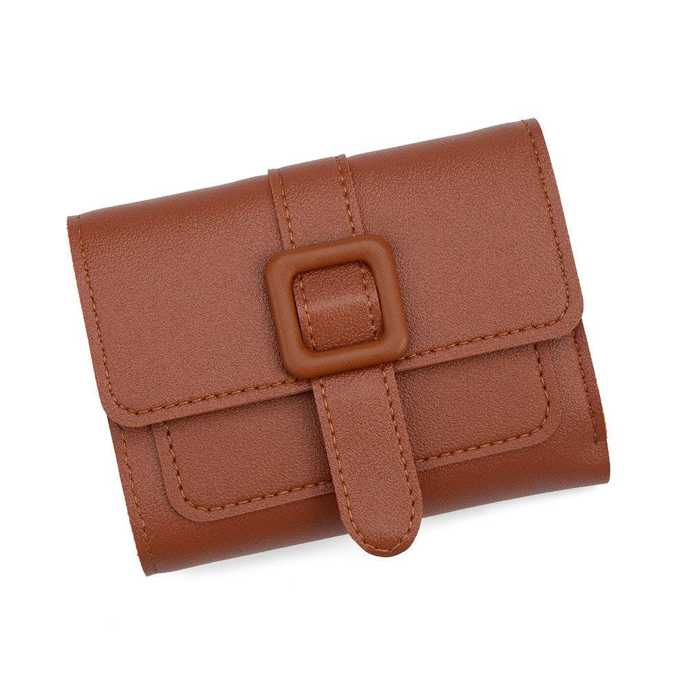 Elegant Women's Short Wallet Coin Purse with Multiple Card Slots