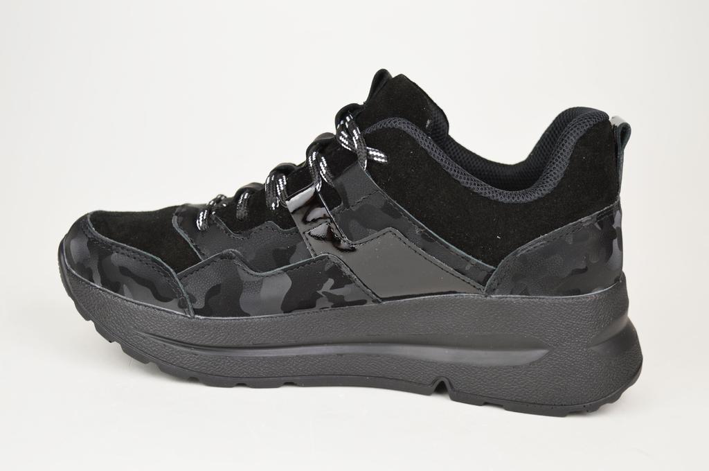 Kadın Spor Ayakkabı Kento 00715 37 Siyah deri süet