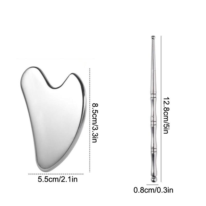 Body Massager Gua Sha Facial Tool, Stainless Steel Guasha Massage Tool Facial Gua Sha Board Spa Acupuncture Pen