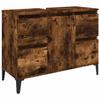 Vidaxl 3-Piece Bathroom Furniture Set, Smoked Oak