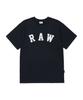 RAW LAB Raw Signature Flocked Short Sleeve Tee (Navy)