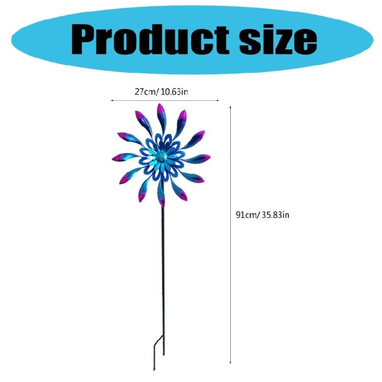Decorative Metal Wind Spinner Windmill Sculpture Suitable For Lawn Landscape Outdoor Gardens Rotating Art Yard Sculpture