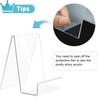 6 Pack Acrylic Book Stand Thickened Clear Book Display Easel Holder for Tablets Newspaper Magazines Notebooks Textbooks CDs