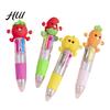 Unique Design Ballpoint Pen 4Pcs Christmas Pens with Fun Toppers 4 Colors Click Novelty Stationery Supplies Retractable Writing for School Students