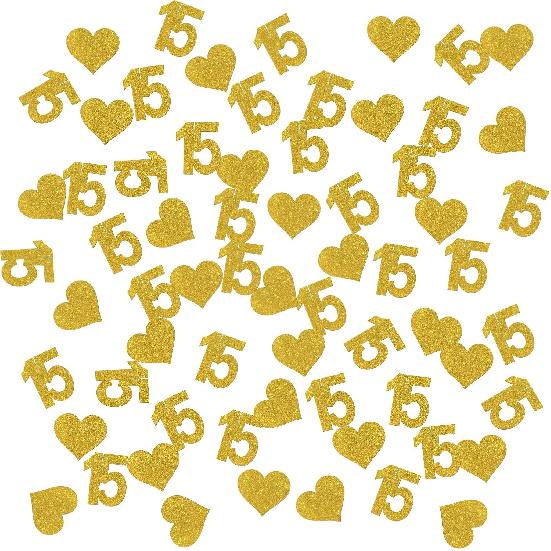 INNORU Number 20 Confetti Gold Glitter, Happy 20th Birthday Table Confetti, Twenty Years Paper Scatter, 20th Anniversary Cheers To 20 Years Party