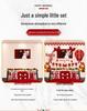Elegant Wedding Bedroom Decoration Set: High-End Double Happiness Wall Décor with Flowers.
