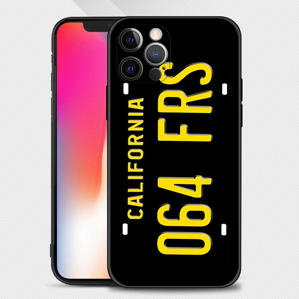 Retro Funny License Plate Number Car Case For Apple iPhone 15 14 13 12 11 Pro Mini XS Max XR X 7 8 Shell Capa