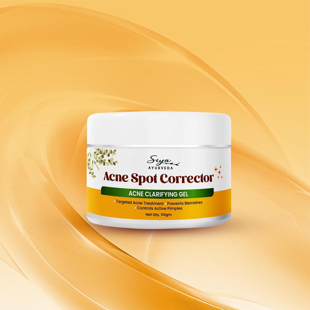 Siya Ayurveda Gel Correcteur de Taches d'Acné Pour Réduire l'Acné Active | 1% de Niacinamide et 2% d'Acide Salicylique Réduit les Boutons, les Points Noirs et les Points Blancs