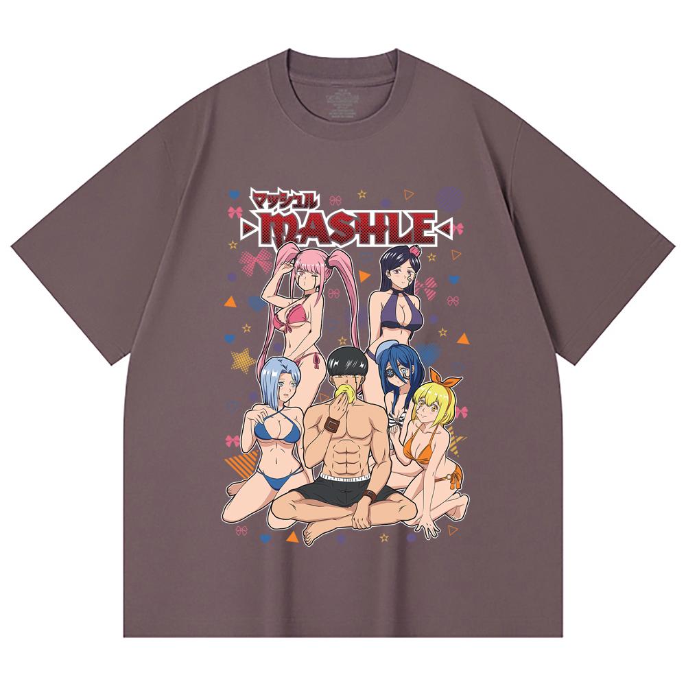 230 Gsm 100% Cotton Mashle V5 Waifu Print Unisex Heavy Cotton T Shirt